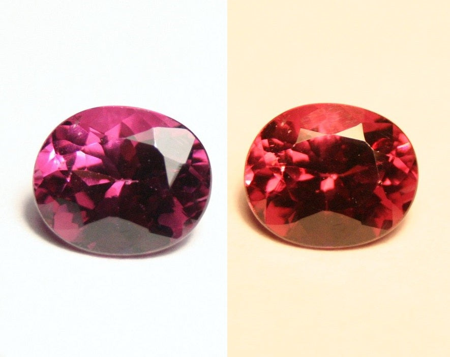 1.5ct Pink Colour Shift Mahenge Garnet Rare Pastel Pyrope Garnet Precision Cut 7x6mm