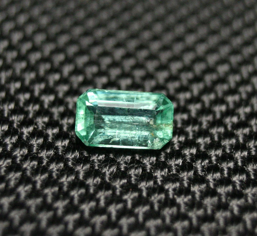 Panjshir Valley Emerald 0.86ct Rare Natural Emerald Cut Genuine Afghan Emerald 7x4mm