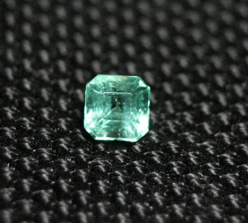 Panjshir Valley BiColour Emerald 0.51ct Rare Natural Emerald Cut Genuine Afghan Emerald 4x4mm