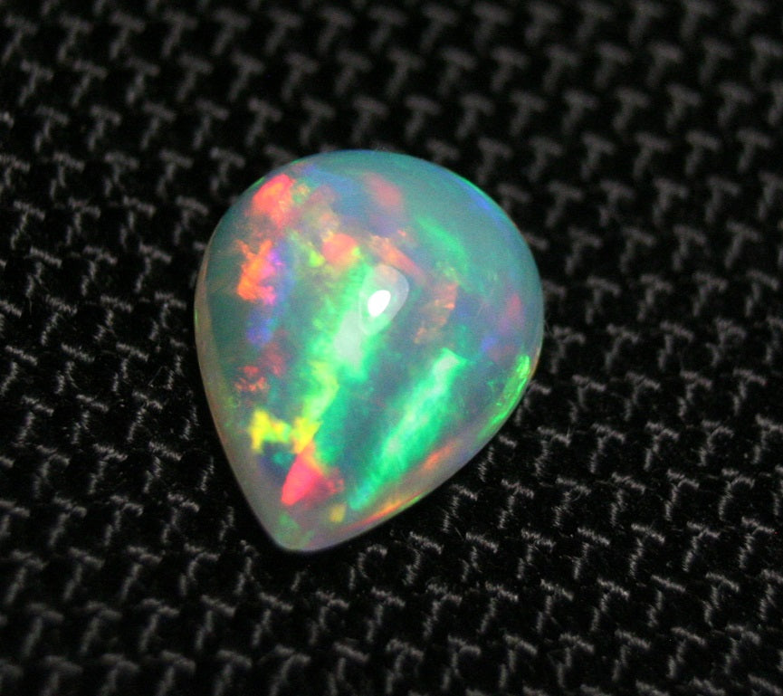 2.7ct Welo Crystal Opal Cabochon Rainbow Pear Natural Opal See Video 12x10mm