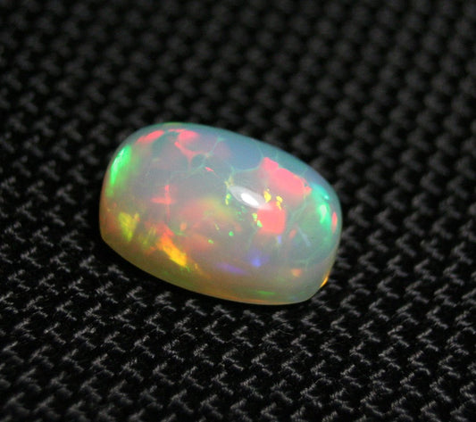 5ct Welo Crystal Opal Cabochon Rainbow Sugar Loaf Natural Ethiopian Opal See Video 13x9mm