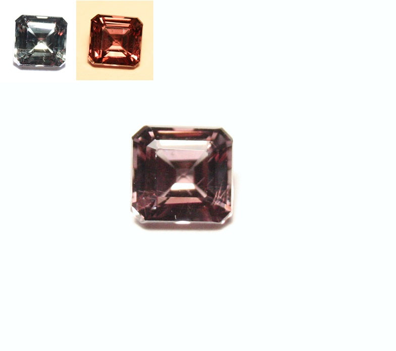 Colour Change Garnet 0.8ct Rare Scintillating Emerald Cut Fine Gem Tanzania 5x5mm