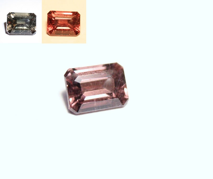 Colour Change Garnet 0.9ct Rare Scintillating Emerald Cut Fine Gem Tanzania 6x4mm