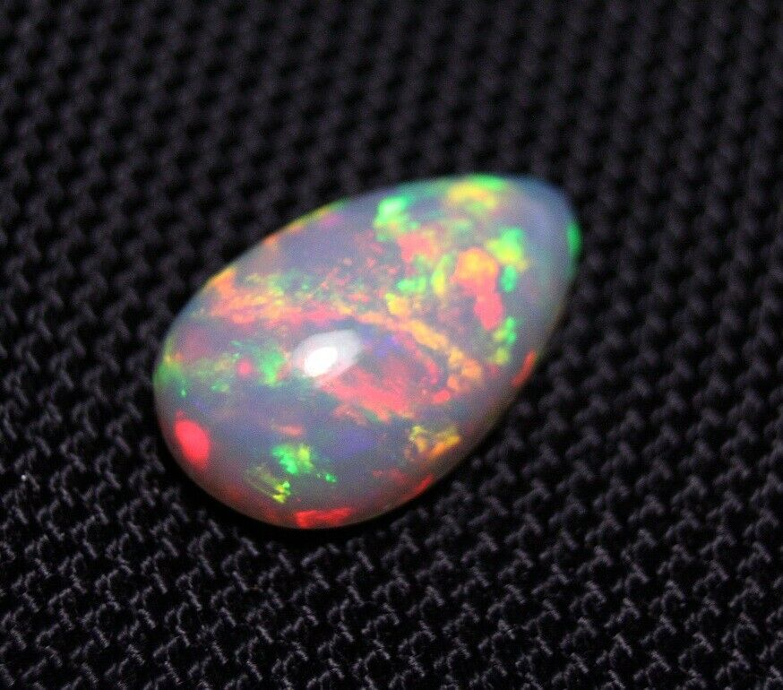 7.9ct Welo Grey Base Opal Cabochon Rainbow Blaze AAA Natural Opal See Video