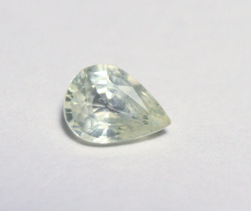 Rare Near Colourless Chrysoberyl 1.22ct Rare Faceted Gem, Myanmar 8x5mm