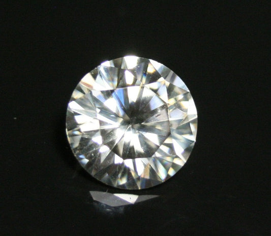 1.78ct White Moissanite Round - Beautiful Precision Cut Gem 8x8 D-F Grade White