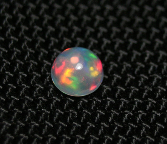 Welo Crystal Opal Cabochon 0.6ct Rainbow Button AAA Ethiopian Opal 6x6mm