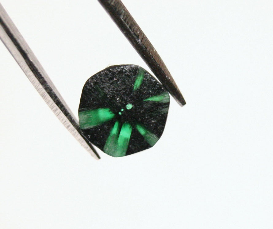 0.55ct Colombian Trapiche Emerald - Stunning Rare Natural Emerald - 6x5mm