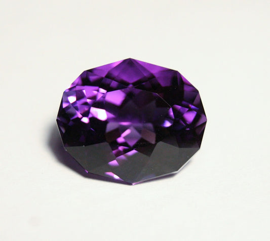 10.2ct Zambian Amethyst - Unique Custom Oval Cut Gem - AAA Amethyst