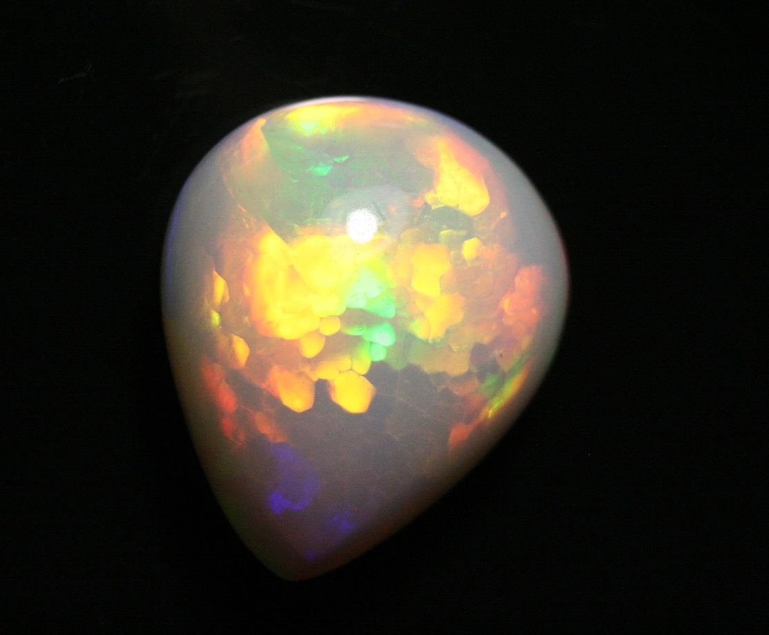 25.8ct Welo Precious Opal Cabochon Supreme Highest Grade Opal Honeycomb Waves