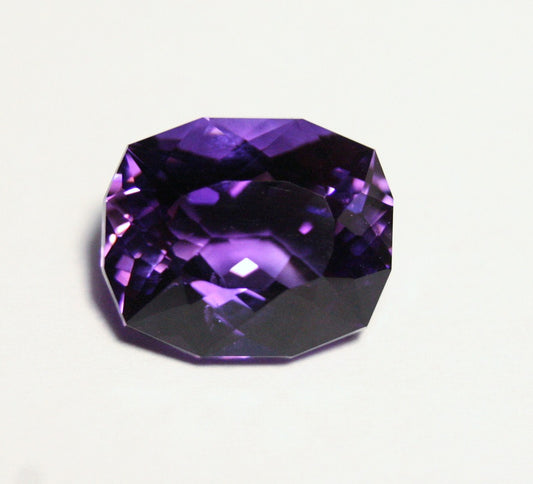 6.4ct Zambian Amethyst - Unique Custom Cushion Cut Gem - AAA Amethyst