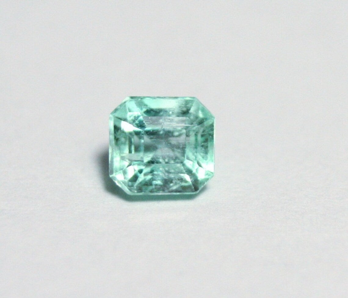 Panjshir Valley Emerald 0.62ct Rare Natural Emerald Cut Genuine Afghan Light Green Clean Beryl 5x4mm