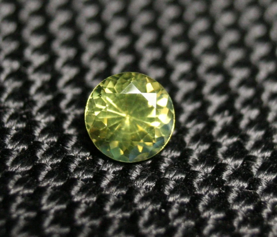 0.38ct Burmese Chrysoberyl Rare Neon Yellow AAA Scintillating Cut Round Gem 4x4mm