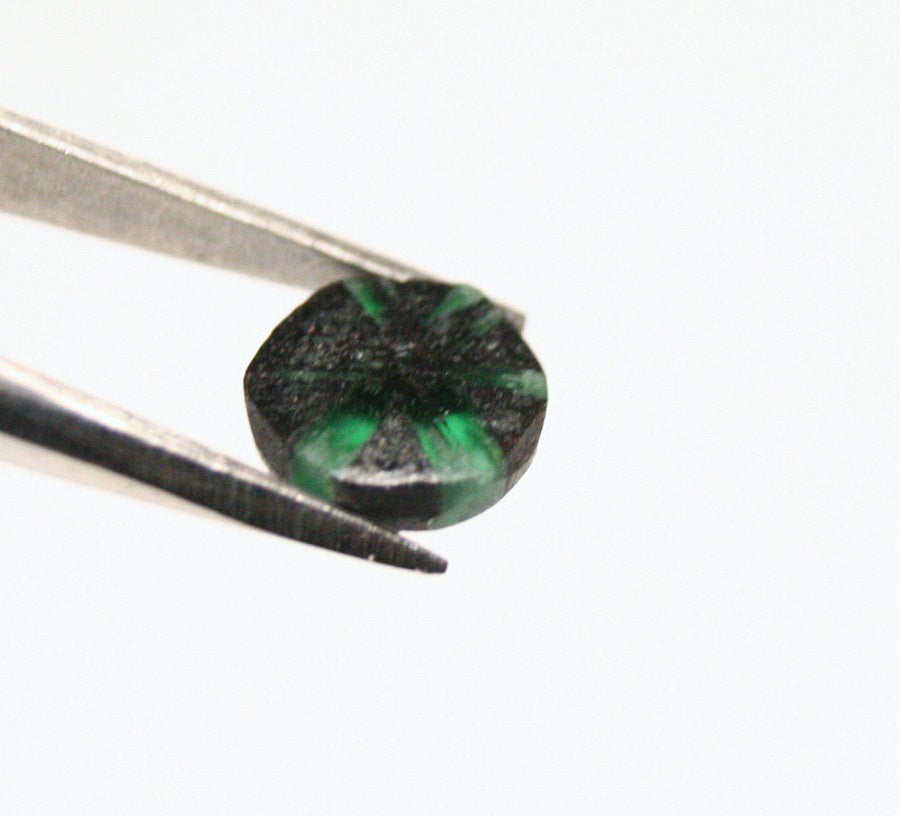 0.55ct Colombian Trapiche Emerald - Stunning Rare Natural Emerald - 6x5mm