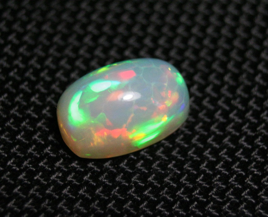 5ct Welo Crystal Opal Cabochon Rainbow Sugar Loaf Natural Ethiopian Opal See Video 13x9mm