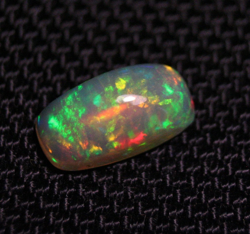 2.6ct Welo Crystal Opal Cabochon Neon Loaf Natural Ethiopian Opal Video 12x7mm