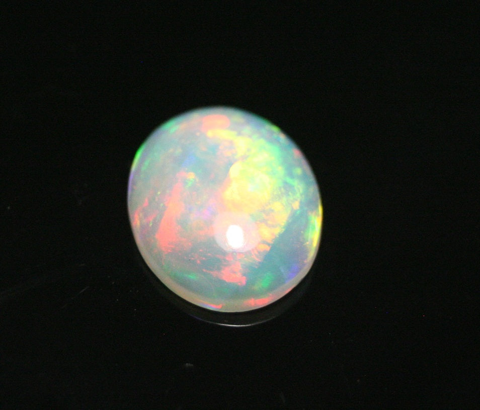 2.3ct Welo Crystal Opal Cabochon - Rainbow Blaze AAA Jelly Opal - See Video 12x10mm