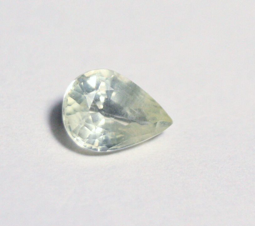 Rare Near Colourless Chrysoberyl 1.22ct Rare Faceted Gem, Myanmar 8x5mm