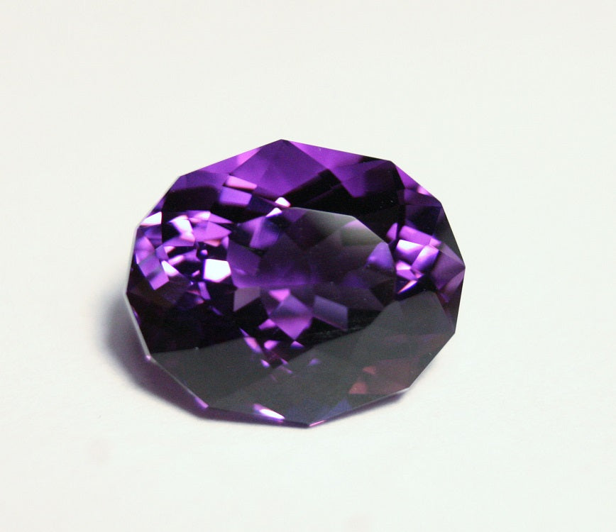 10.2ct Zambian Amethyst - Unique Custom Oval Cut Gem - AAA Amethyst