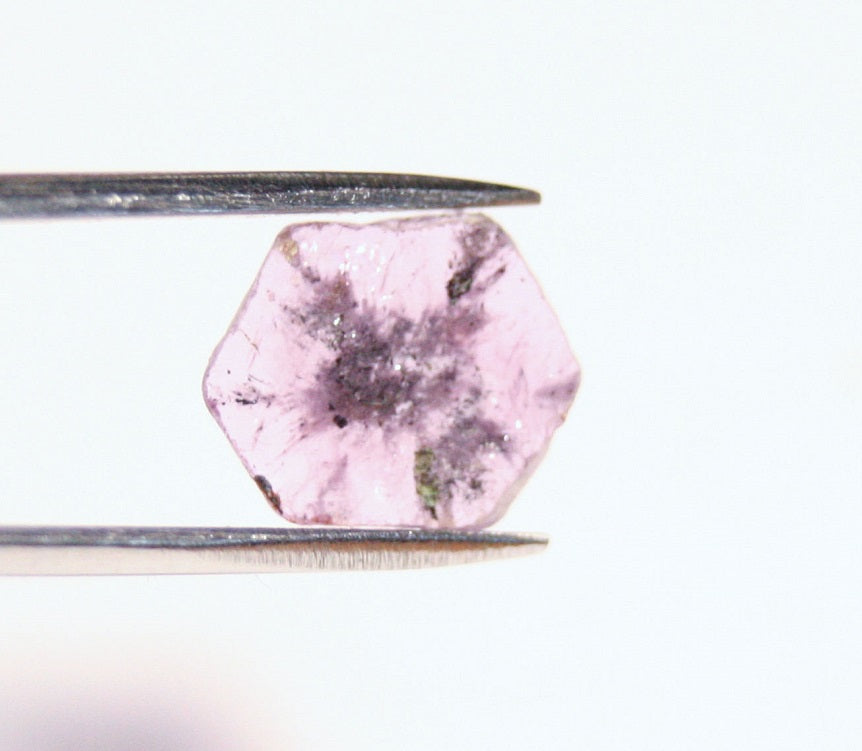 1.07ct Kashmir Trapiche Sapphire - Stunning Rare Natural Pink Sapphire Slice 9x7mm