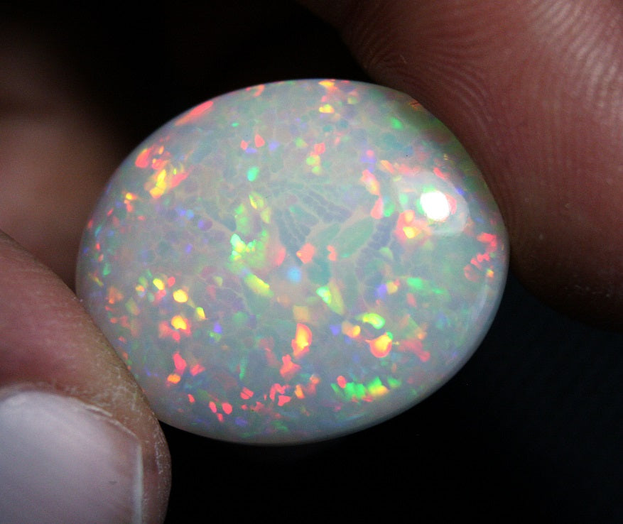 31ct Welo Precious Opal Cabochon Harlequin Mosaic Natural Ethiopian Opal See Video