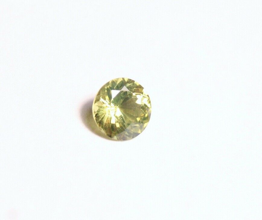 0.27ct Burmese Chrysoberyl Rare Neon Yellow AAA Scintillating Cut Round Gem 4x4