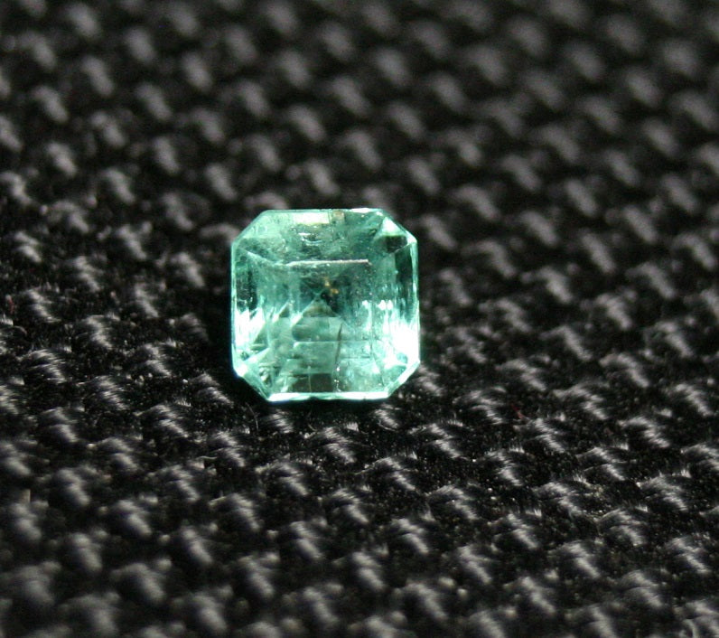 Panjshir Valley BiColour Emerald 0.51ct Rare Natural Emerald Cut Genuine Afghan Emerald 4x4mm