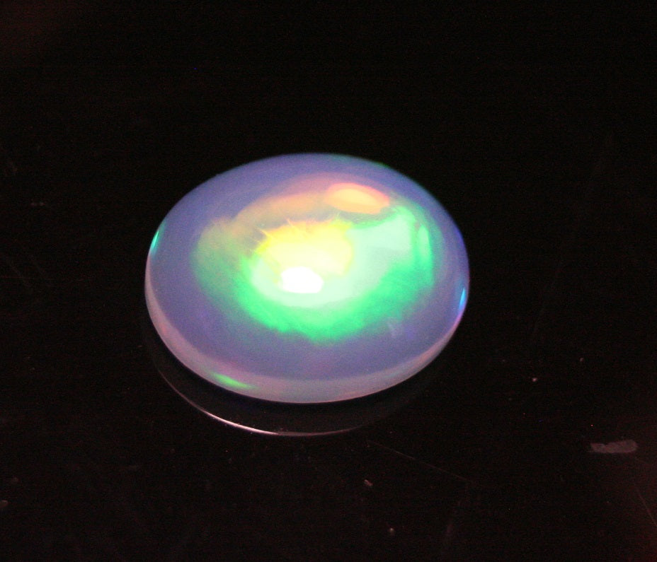 2.8ct Welo Crystal Opal Cabochon - Neon Broadflash AAA Jelly Opal - See Video 12x10mm