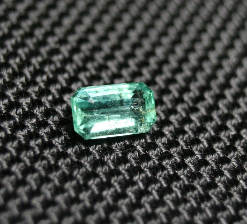 Panjshir Valley Emerald 0.86ct Rare Natural Emerald Cut Genuine Afghan Emerald 7x4mm