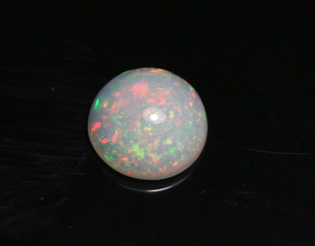 2.4ct Welo Crystal Opal Cabochon - Rainbow Confetti AAA Jelly Opal - See Video 10x10mm