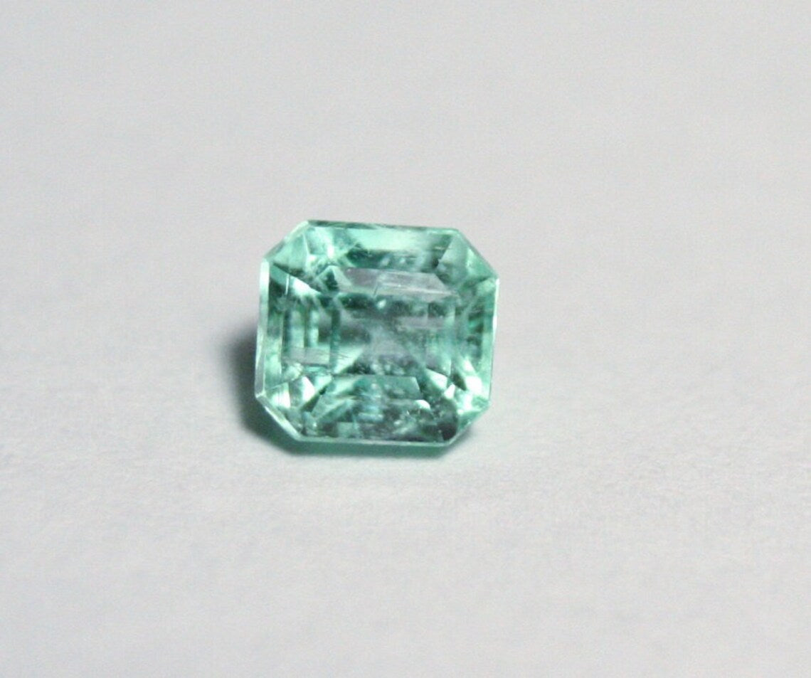 Panjshir Valley Emerald 0.62ct Rare Natural Emerald Cut Genuine Afghan Light Green Clean Beryl 5x4mm