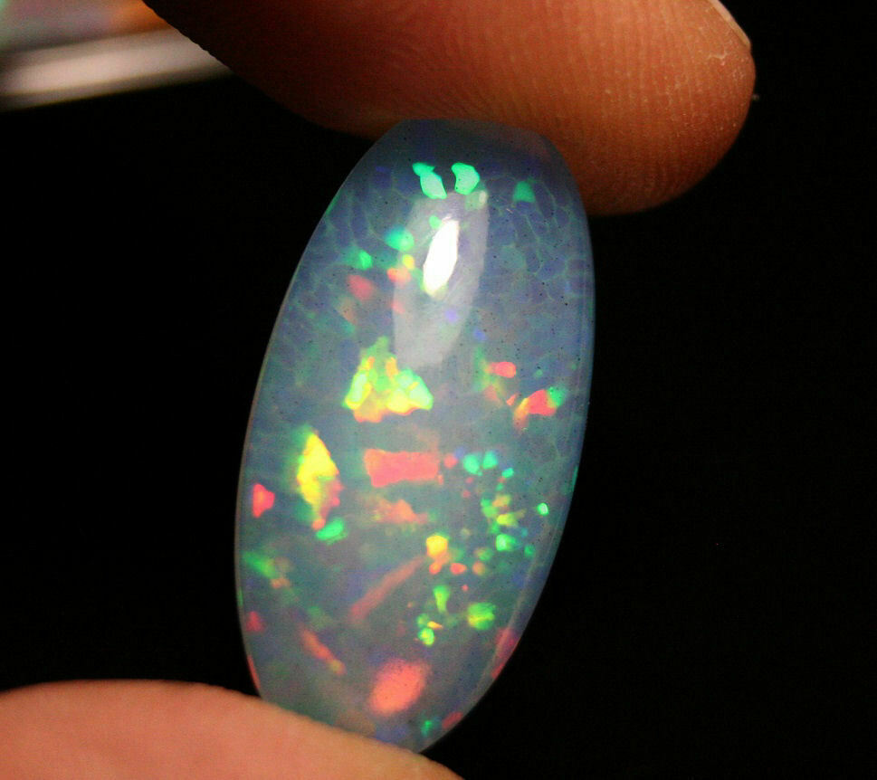 18ct Welo Crystal Opal Cabochon Stunning Honeycomb Digital Flash AAAA Jelly Opal