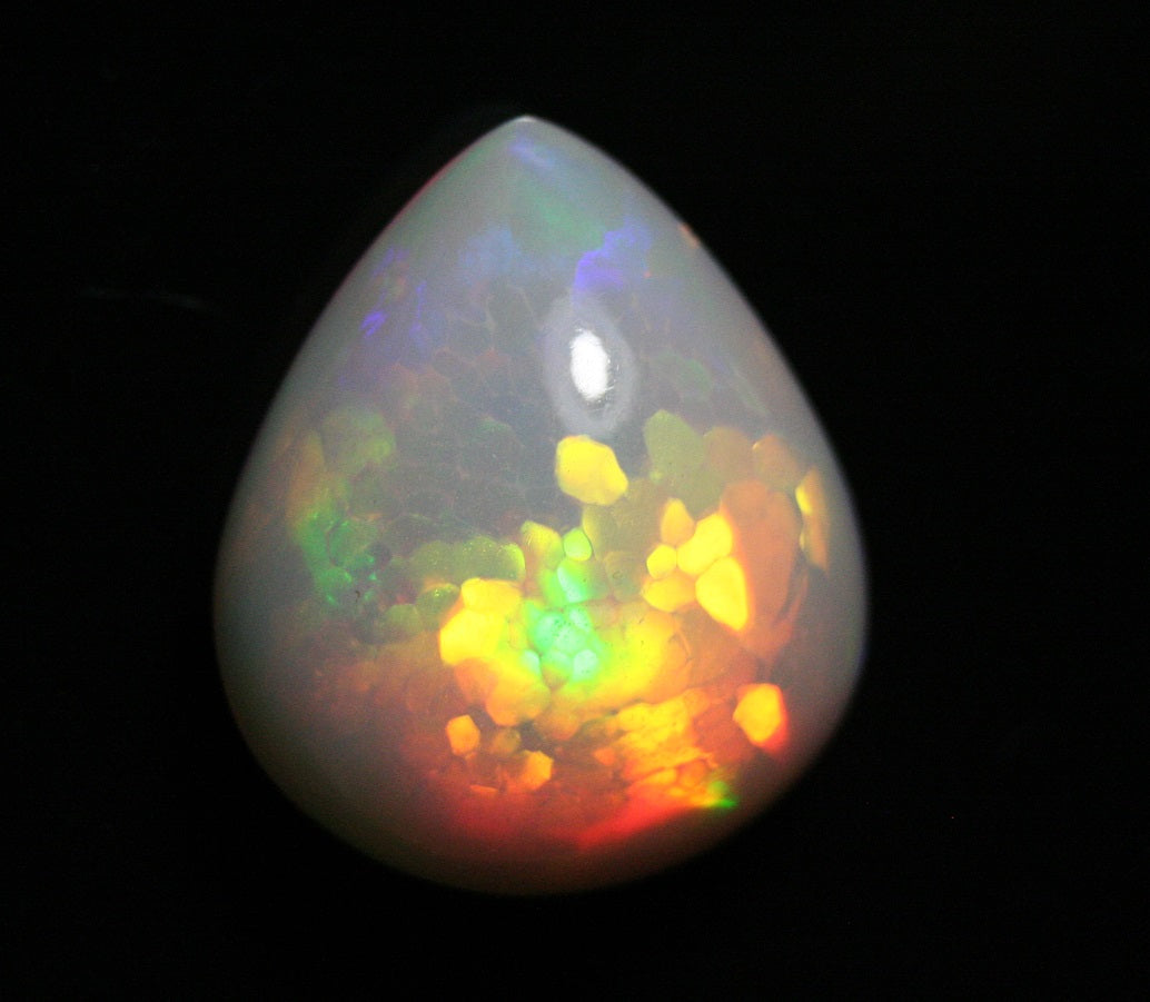 25.8ct Welo Precious Opal Cabochon Supreme Highest Grade Opal Honeycomb Waves