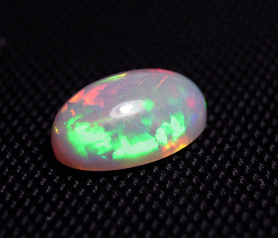 10ct Welo Grey Base Opal Cabochon Rainbow Mosaic Blaze AAA Natural Opal Video