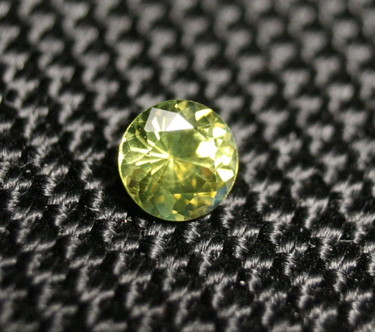 0.38ct Burmese Chrysoberyl Rare Neon Yellow AAA Scintillating Cut Round Gem 4x4mm