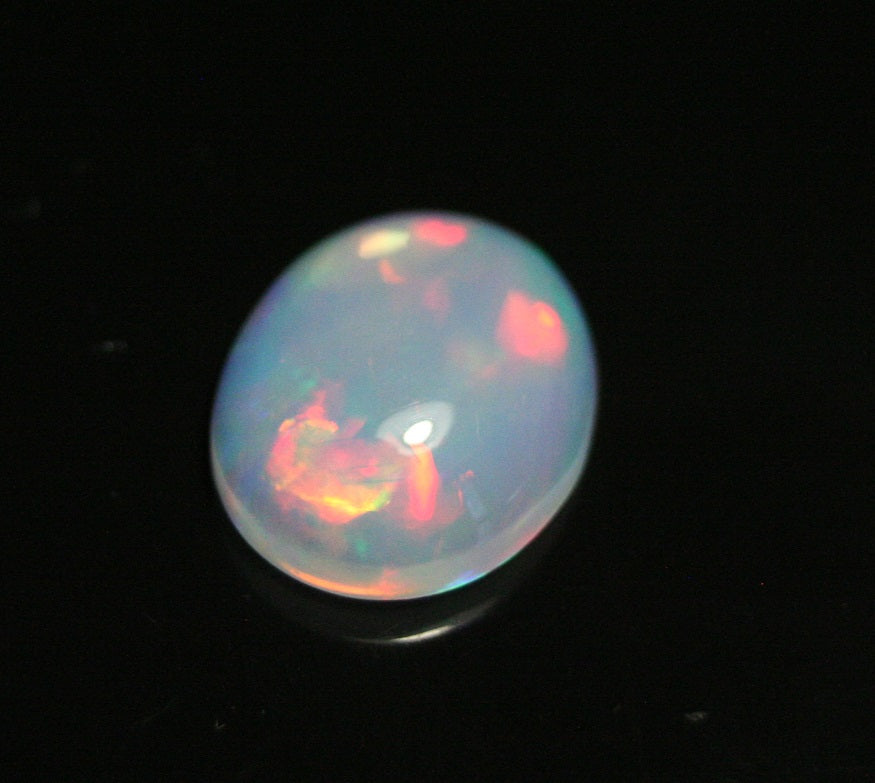 2.8ct Welo Crystal Opal Cabochon - Rainbow Flash AAA Jelly Opal - See Video 12x10mm