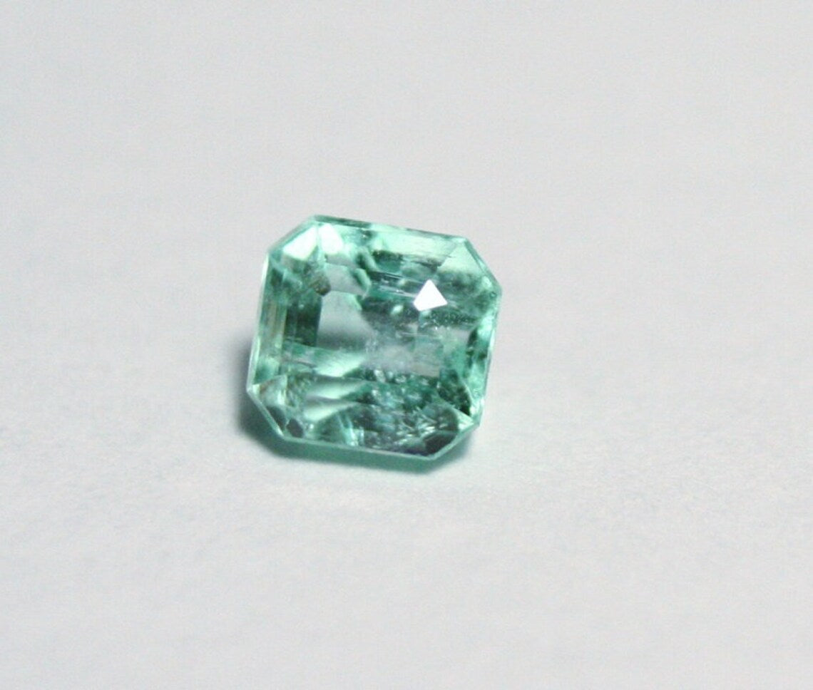 Panjshir Valley Emerald 0.62ct Rare Natural Emerald Cut Genuine Afghan Light Green Clean Beryl 5x4mm