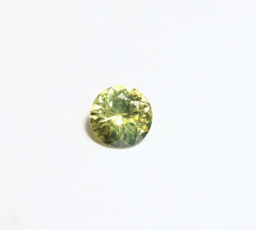 0.27ct Burmese Chrysoberyl Rare Neon Yellow AAA Scintillating Cut Round Gem 4x4