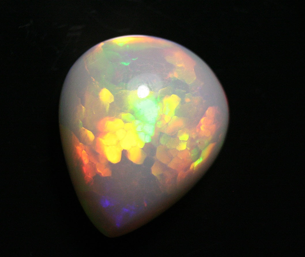 25.8ct Welo Precious Opal Cabochon Supreme Highest Grade Opal Honeycomb Waves