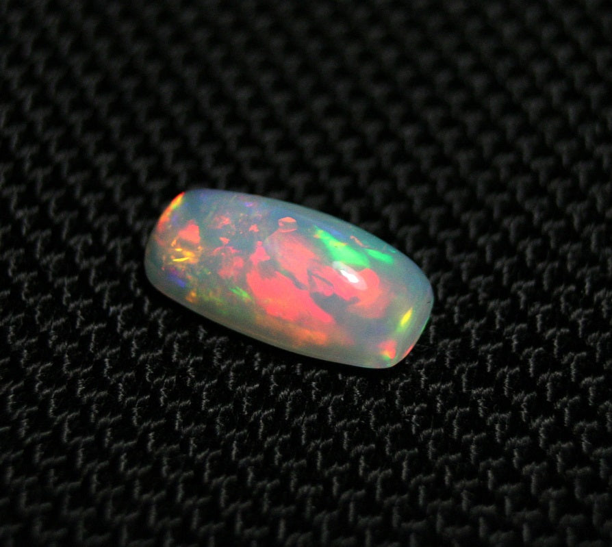 2.37ct Welo Crystal Opal Cabochon Rainbow Bar Natural Opal See Video 14x6mm