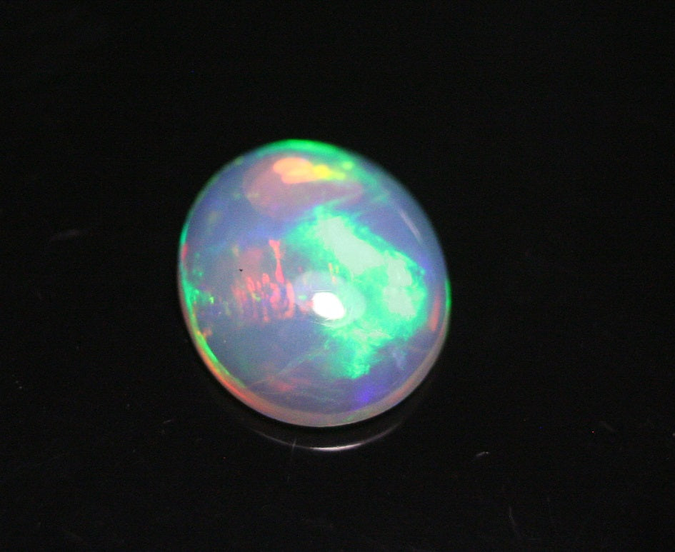 2.56ct Welo Crystal Opal Cabochon - Rainbow Broadflash AAA Jelly Opal - See Video 12x10mm