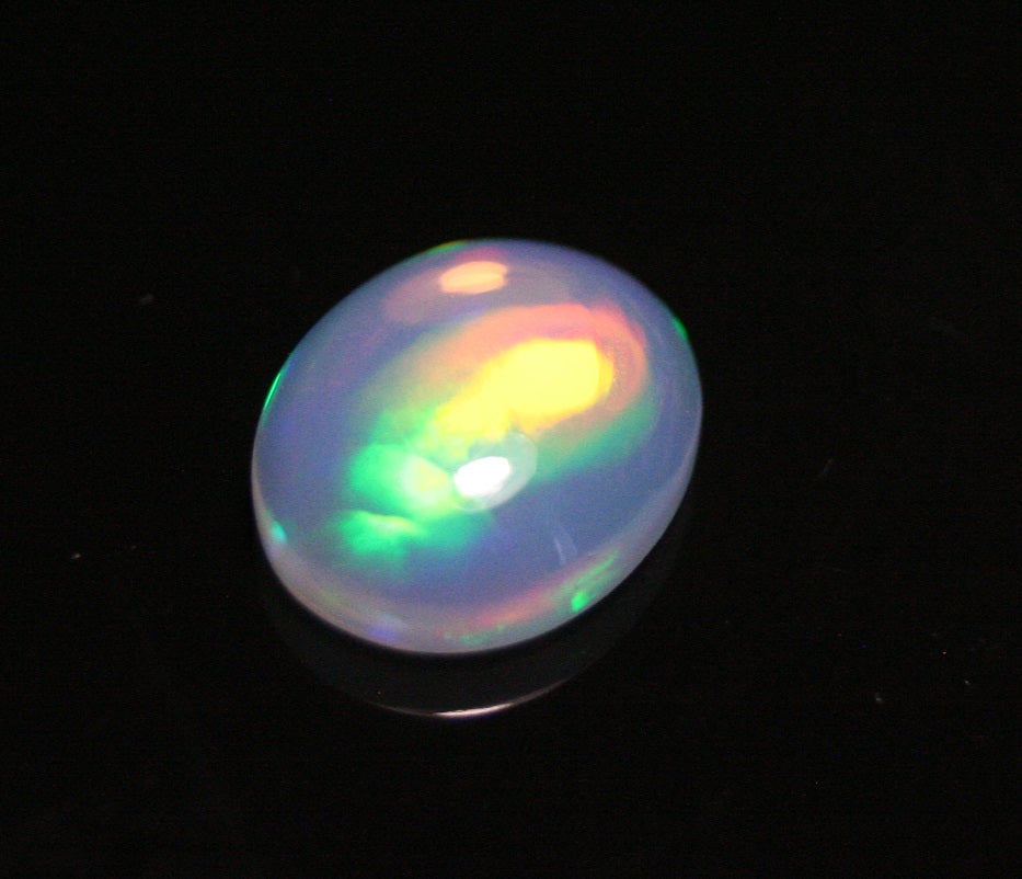 2.8ct Welo Crystal Opal Cabochon - Neon Broadflash AAA Jelly Opal - See Video 12x10mm