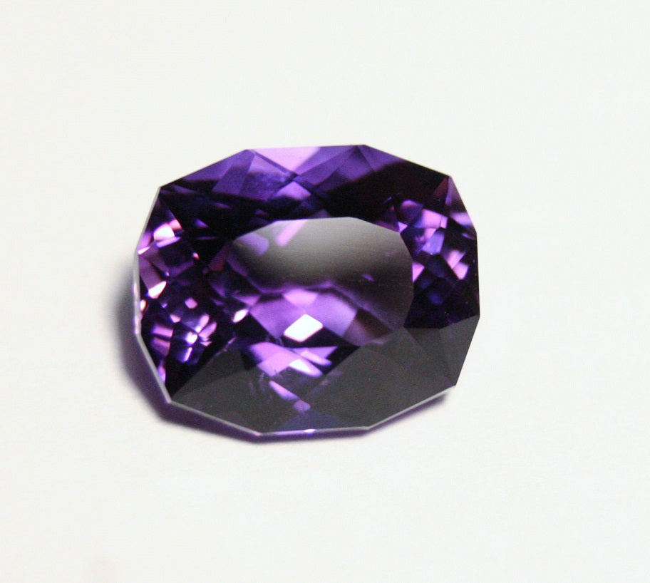 6.4ct Zambian Amethyst - Unique Custom Cushion Cut Gem - AAA Amethyst