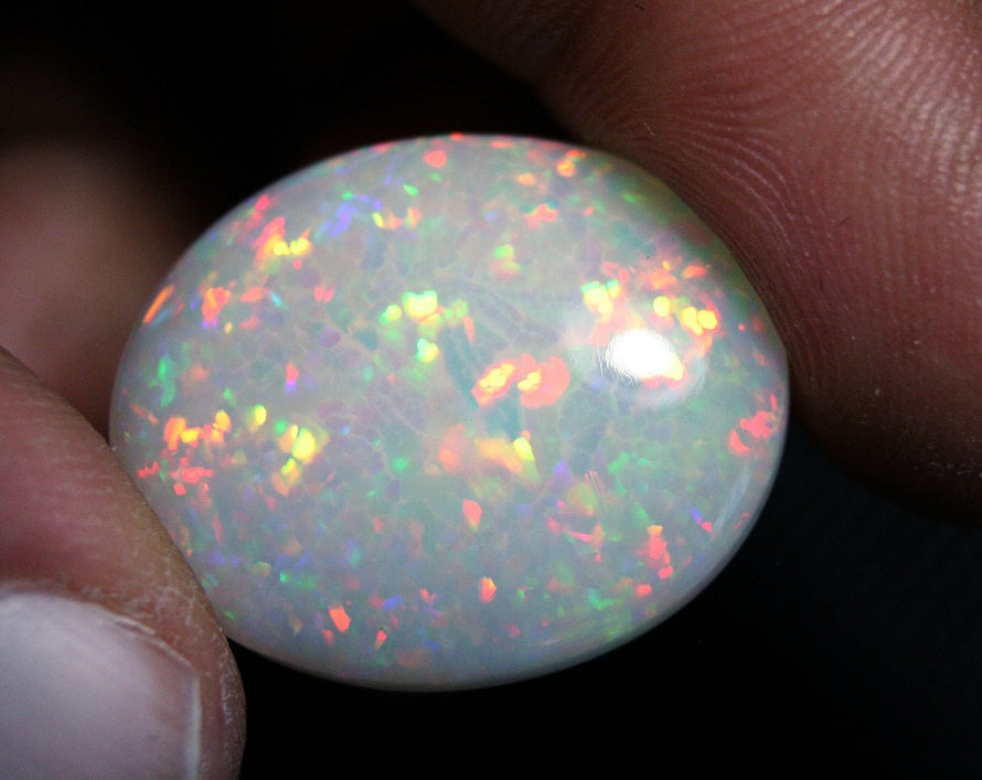 31ct Welo Precious Opal Cabochon Harlequin Mosaic Natural Ethiopian Opal See Video