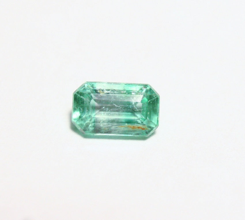 Panjshir Valley BiColour Emerald 0.67ct Rare Natural Emerald Cut Genuine Afghan Emerald 6x4mm