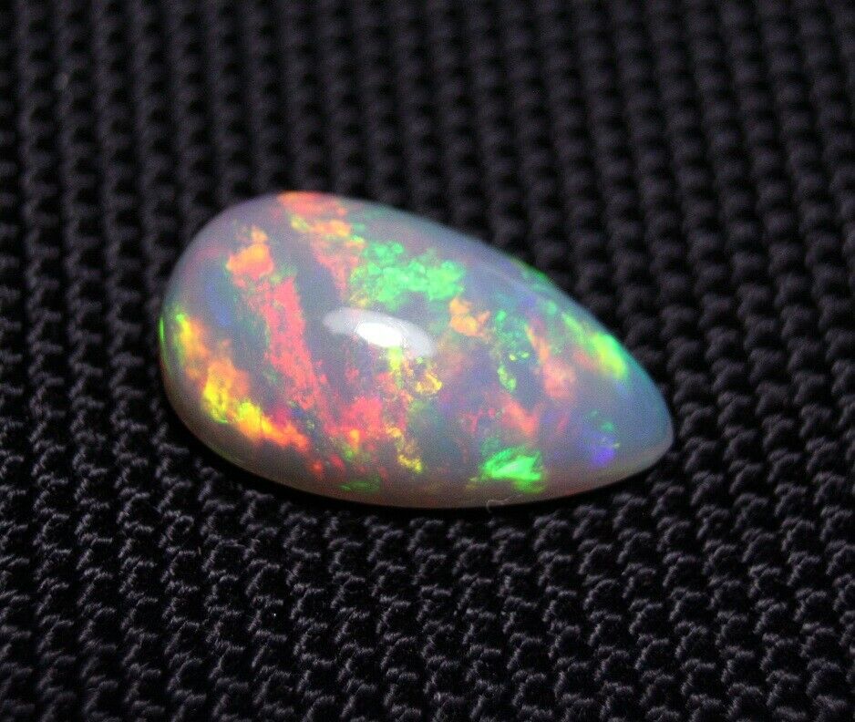 7.9ct Welo Grey Base Opal Cabochon Rainbow Blaze AAA Natural Opal See Video