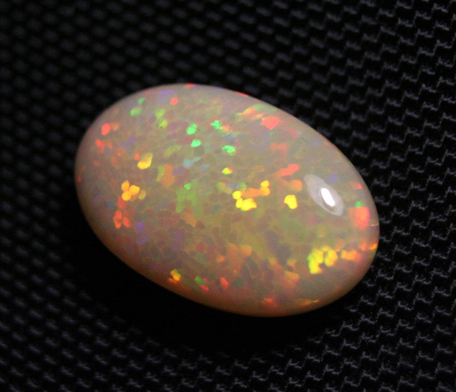 25ct Mezezo Precious Opal Cabochon Rare Rainbow Mosaic Natural Opal AAAA Video