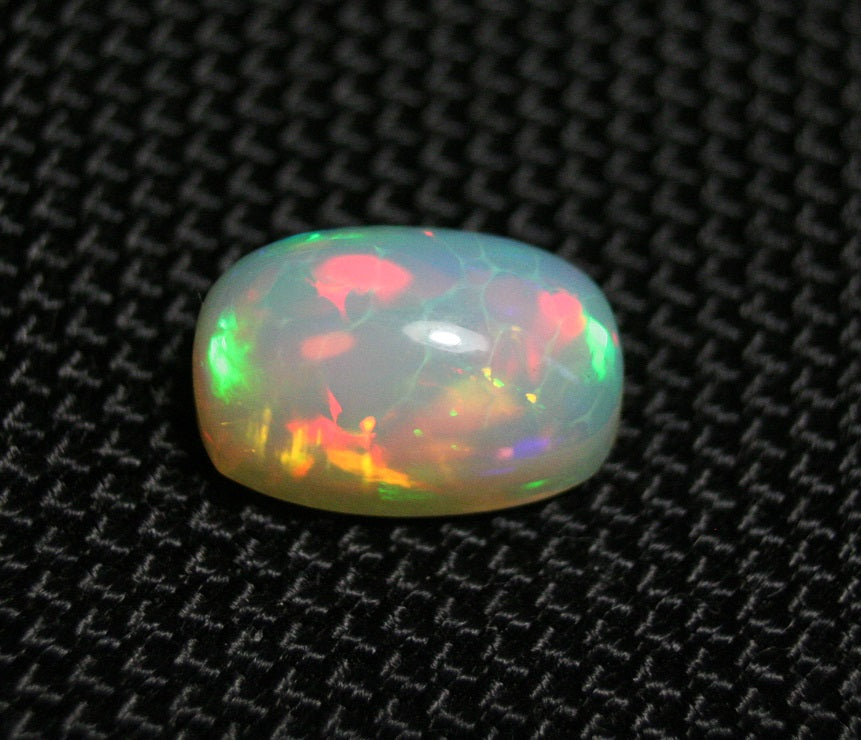 5ct Welo Crystal Opal Cabochon Rainbow Sugar Loaf Natural Ethiopian Opal See Video 13x9mm