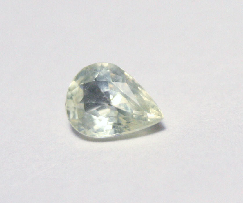 Rare Near Colourless Chrysoberyl 1.22ct Rare Faceted Gem, Myanmar 8x5mm