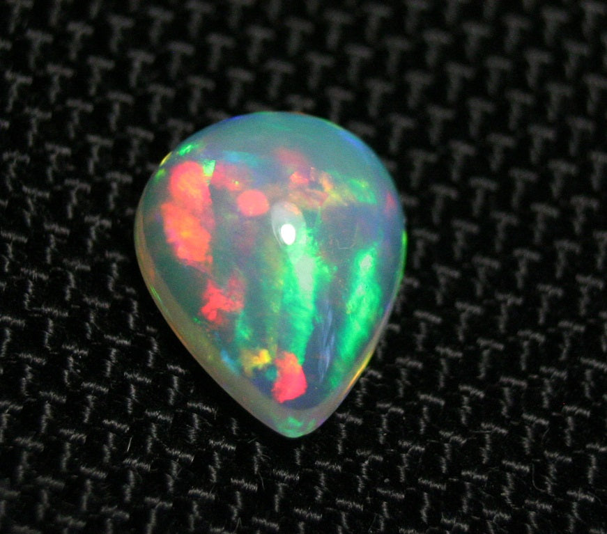 2.7ct Welo Crystal Opal Cabochon Rainbow Pear Natural Opal See Video 12x10mm